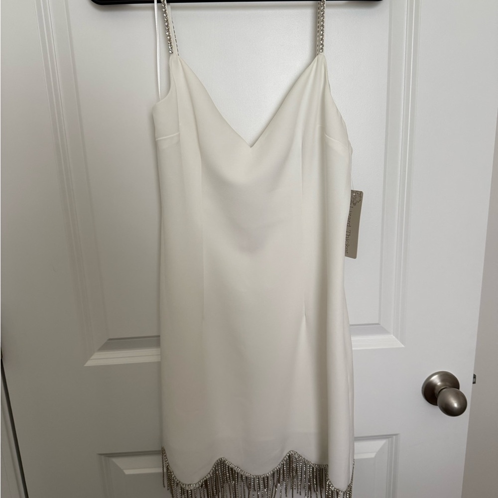 Lizard Thicket Cream Dress with Fringe